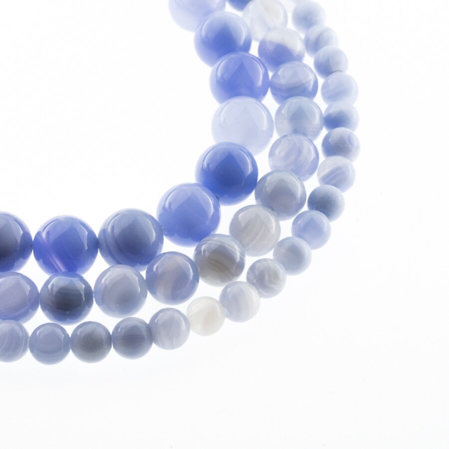 Striped Agate, Natural, A Grade, Dyed, Round Bead, Sky Blue, 37-39 cm/strand, 4, 6, 8, 10, 12, 14 mm Striped Agate, Natural, A Grade, Dyed, Round Bead, Sky Blue, 37-39 cm/strand, 4, 6, 8, 10, 12, 14 mm