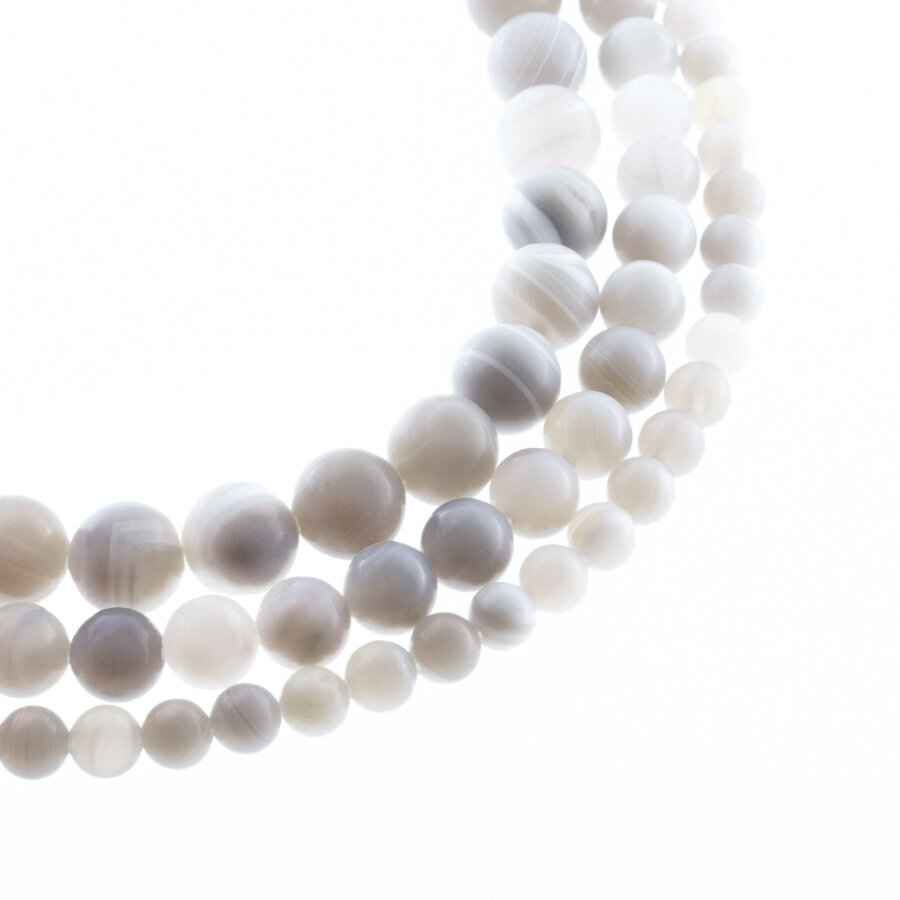 Striped Agate, Natural, A Grade, Matte Round Bead, Grey, 37-39 cm/strand, 4, 6, 8, 10, 12, 14 mm Striped Agate, Natural, A Grade, Matte Round Bead, Grey, 37-39 cm/strand, 4, 6, 8, 10, 12, 14 mm