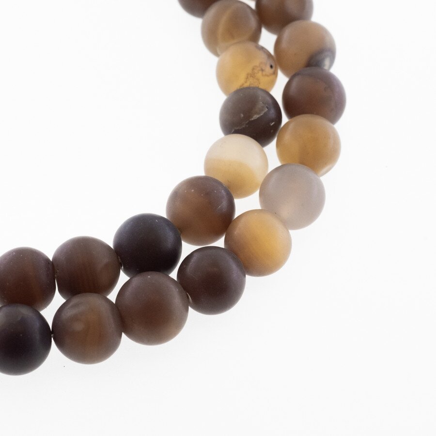 Striped Agate, Natural, B Grade, Matte Round Bead, Coffee, 37-39 cm/strand, 4, 6, 8, 10, 12, 14 mm Striped Agate, Natural, B Grade, Matte Round Bead, Coffee, 37-39 cm/strand, 4, 6, 8, 10, 12, 14 mm