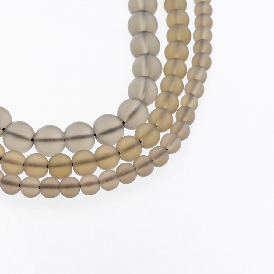 Smoky Quartz, Reconstituted, Matte Round Bead, Brown, 37-39 cm/strand, 4, 6, 8, 10, 12, 14 mm Smoky Quartz, Reconstituted, Matte Round Bead, Brown, 37-39 cm/strand, 4, 6, 8, 10, 12, 14 mm
