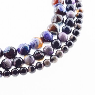 Fire agatas, natūralus, B kokybė, dažytas, apvali forma, juodai violetinė spalva, 37-39 cm/gija, 4, 6, 8, 10, 12, 14 mm Fire agatas, natūralus, B kokybė, dažytas, apvali forma, juodai violetinė spalva, 37-39 cm/gija, 4, 6, 8, 10, 12, 14 mm