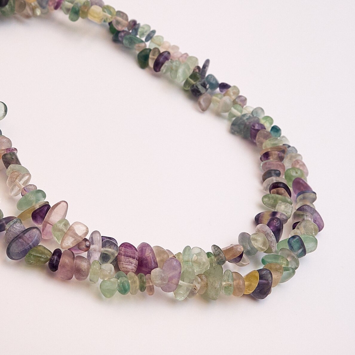 Fluorite, Natural, C Grade, Chip Bead, Green-Violet, 37-39 cm/strand, about 5-8 mm Fluorite, Natural, C Grade, Chip Bead, Green-Violet, 37-39 cm/strand, about 5-8 mm