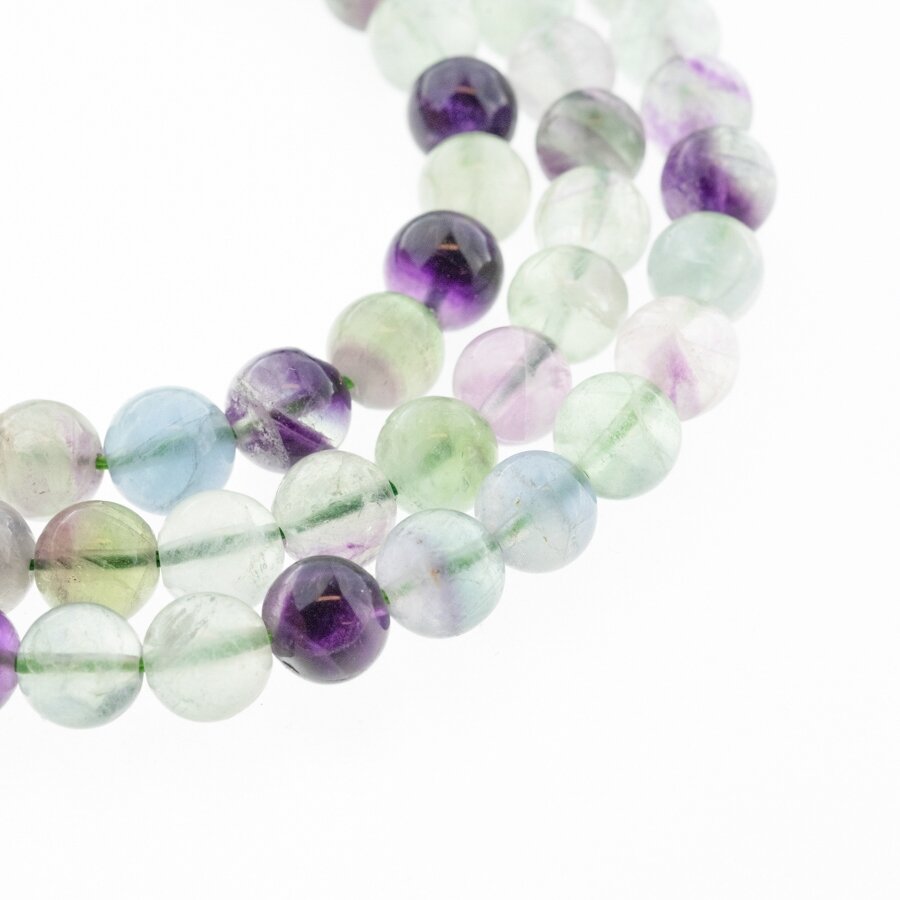 Fluorite, Natural, AB Grade, Round Bead, Green-Violet, 37-39 cm/strand, 6, 8, 10, 12 mm Fluorite, Natural, AB Grade, Round Bead, Green-Violet, 37-39 cm/strand, 6, 8, 10, 12 mm
