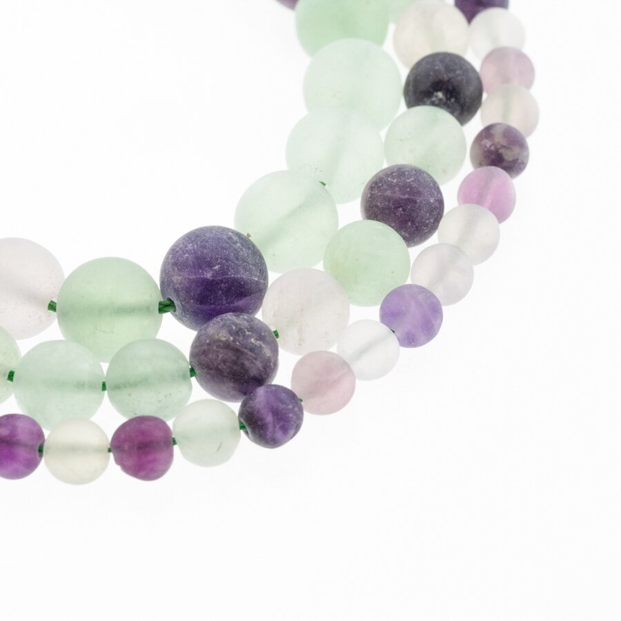 Fluorite, Natural, C Grade, Matte Round Bead, Green-Violet, 37-39 cm/strand, 4, 6, 8, 10, 12 mm Fluorite, Natural, C Grade, Matte Round Bead, Green-Violet, 37-39 cm/strand, 4, 6, 8, 10, 12 mm