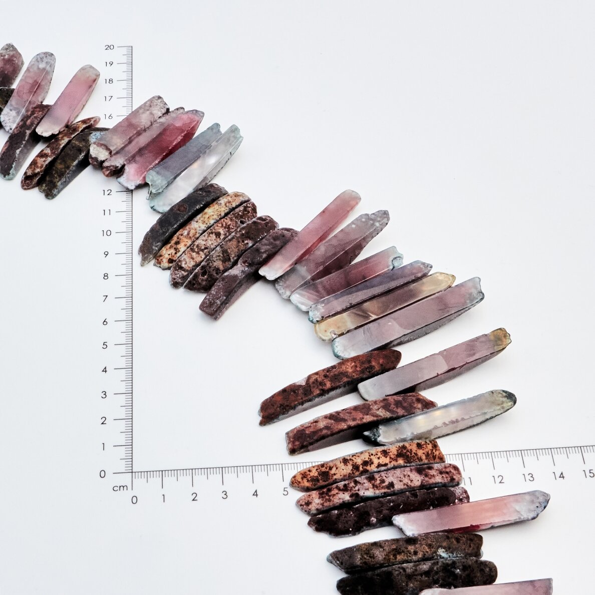 Electroplated Agate, Irregular, Pink, 37-40 cm/strand, thickness up to 5 mm