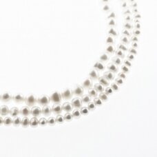 Freshwater Pearl, Cultured, AB Grade, Semi-round Bead, White, 35-36 cm/strand, about 3-3.5, 4-4.5, 4-5.5 mm