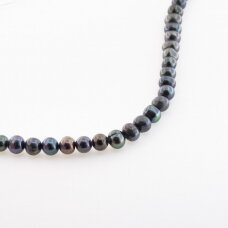 Freshwater Pearl, Cultured, CD Grade, Semi-round Bead, Peacock Green (dyed), 35-36 cm/strand, about 8-9, 9-10 mm