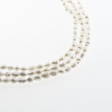 Freshwater Pearl, Cultured, CD+ Grade, Rice Bead, White, 35-36 cm/strand, about 3-4 mm