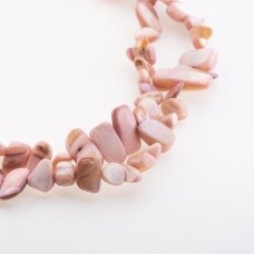 Mother-of-pearl Shell, Natural, B Grade, Dyed, Chip Bead, #09 Grape Purple, 78-80 cm/strand, about 5x8-10x25 mm