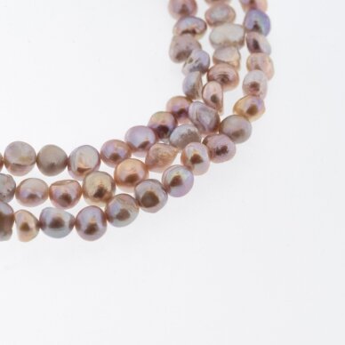 Freshwater Pearl, Cultured, C Grade, Potato Bead, Mauve, 35-36 cm/strand, about 6-7, 9-10 mm Freshwater Pearl, Cultured, C Grade, Potato Bead, Mauve, 35-36 cm/strand, about 6-7, 9-10 mm