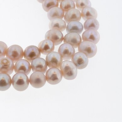 Freshwater Pearl, Cultured, CD Grade, Semi-round Bead, Mauve, 35-36 cm/strand, about 2, 5-6, 7-8, 8-9, 9-10 mm
