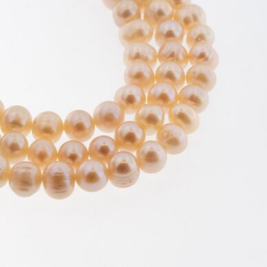 Freshwater Pearl, Cultured, D Grade, Semi-round Bead, Peach, 35-36 cm/strand, about 6-7, 7-8, 8-9, 9-10, 11-12 mm Freshwater Pearl, Cultured, D Grade, Semi-round Bead, Peach, 35-36 cm/strand, about 6-7, 7-8, 8-9, 9-10, 11-12 mm
