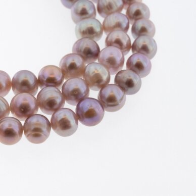 Freshwater Pearl, Cultured, D Grade, Semi-round Bead, Mauve, 35-36 cm/strand, about 6-7, 7-8, 8-9, 9-10, 11-12 mm Freshwater Pearl, Cultured, D Grade, Semi-round Bead, Mauve, 35-36 cm/strand, about 6-7, 7-8, 8-9, 9-10, 11-12 mm