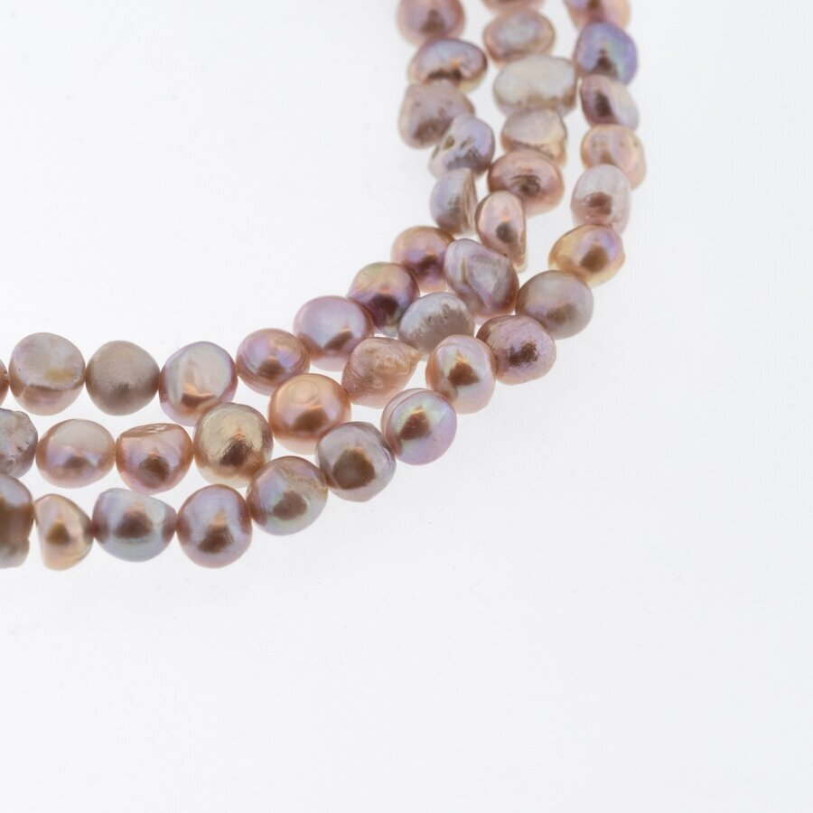 Freshwater Pearl, Cultured, C Grade, Potato Bead, Mauve, 35-36 cm/strand, about 6-7, 9-10 mm Freshwater Pearl, Cultured, C Grade, Potato Bead, Mauve, 35-36 cm/strand, about 6-7, 9-10 mm