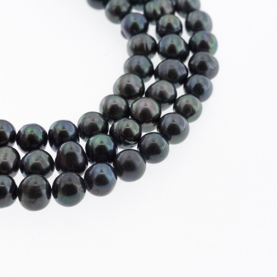 Freshwater Pearl, Cultured, D Grade, Semi-round Bead, Peacock Green (dyed), 35-36 cm/strand, about 6-7, 7-8, 8-9, 9-10, 11-12 mm Freshwater Pearl, Cultured, D Grade, Semi-round Bead, Peacock Green (dyed), 35-36 cm/strand, about 6-7, 7-8, 8-9, 9-10, 11-12 mm