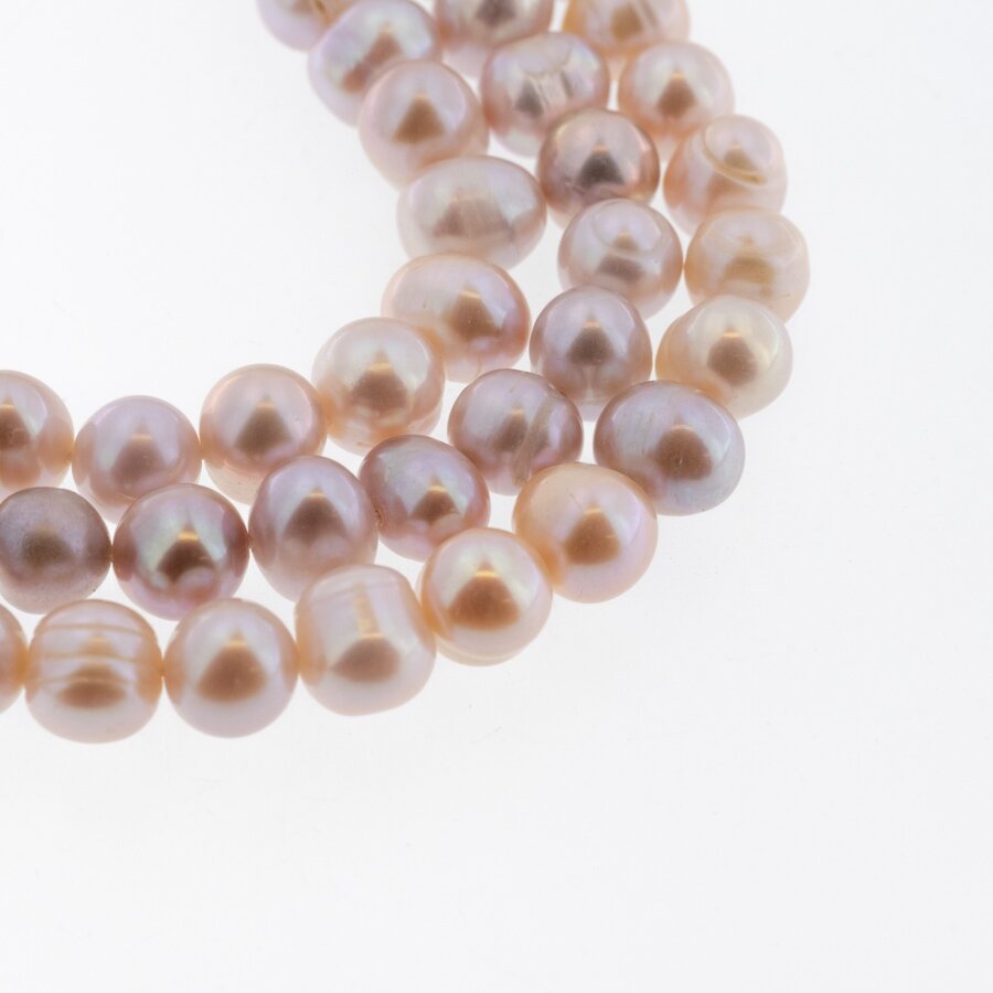Freshwater Pearl, Cultured, D Grade, Semi-round Bead, Mauve, 35-36 cm/strand, about 6-7, 7-8, 8-9, 9-10, 11-12 mm Freshwater Pearl, Cultured, D Grade, Semi-round Bead, Mauve, 35-36 cm/strand, about 6-7, 7-8, 8-9, 9-10, 11-12 mm