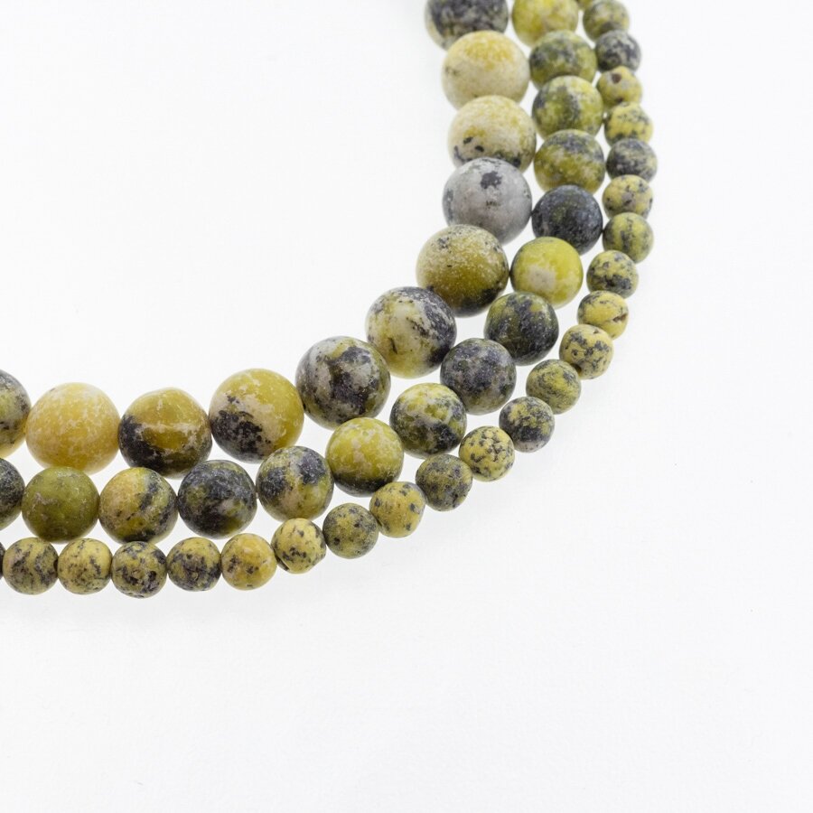 Yellow Turquoise (Serpentine and Quartz), Natural, B Grade, Matte Round Bead, 37-39 cm/strand, 4, 6, 8, 10, 12 mm Yellow Turquoise (Serpentine and Quartz), Natural, B Grade, Matte Round Bead, 37-39 cm/strand, 4, 6, 8, 10, 12 mm
