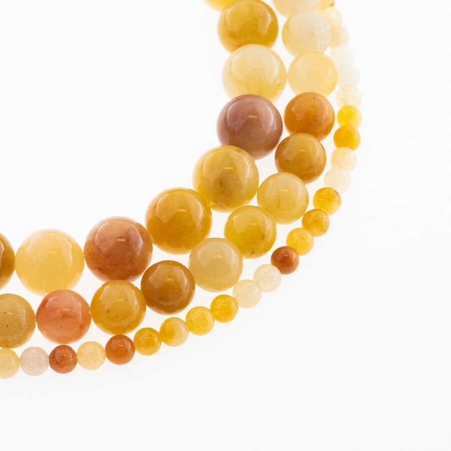 Yellow Jade (Quartz), Natural, AB Grade, Round Bead, 37-39 cm/strand, 4, 6, 8, 10, 12 mm Yellow Jade (Quartz), Natural, AB Grade, Round Bead, 37-39 cm/strand, 4, 6, 8, 10, 12 mm