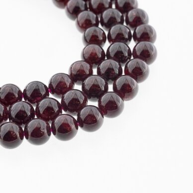 Garnet, Natural, CC Grade, Round Bead, Dark Red, 37-39 cm/strand, 4, 6, 7, 8, 9, 10, 11, 12 mm