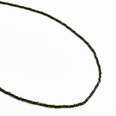 Green Goldstone/Aventurine Glass, synthetic, AB quality, faceted, cube bead, 37-39 cm/string, 2 mm Green Goldstone/Aventurine Glass, synthetic, AB quality, faceted, cube bead, 37-39 cm/string, 2 mm