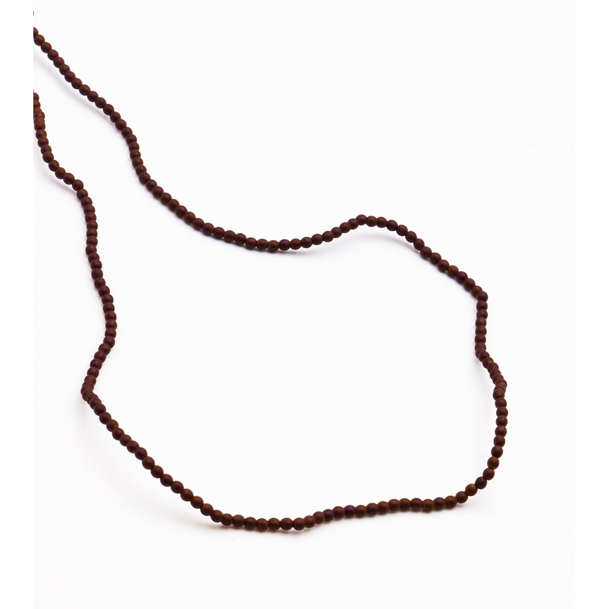 Hematyt, odzyskany, matowy, kształt okrągły, liliowy kolor, 39-40 cm/sznur, 1.5 mm