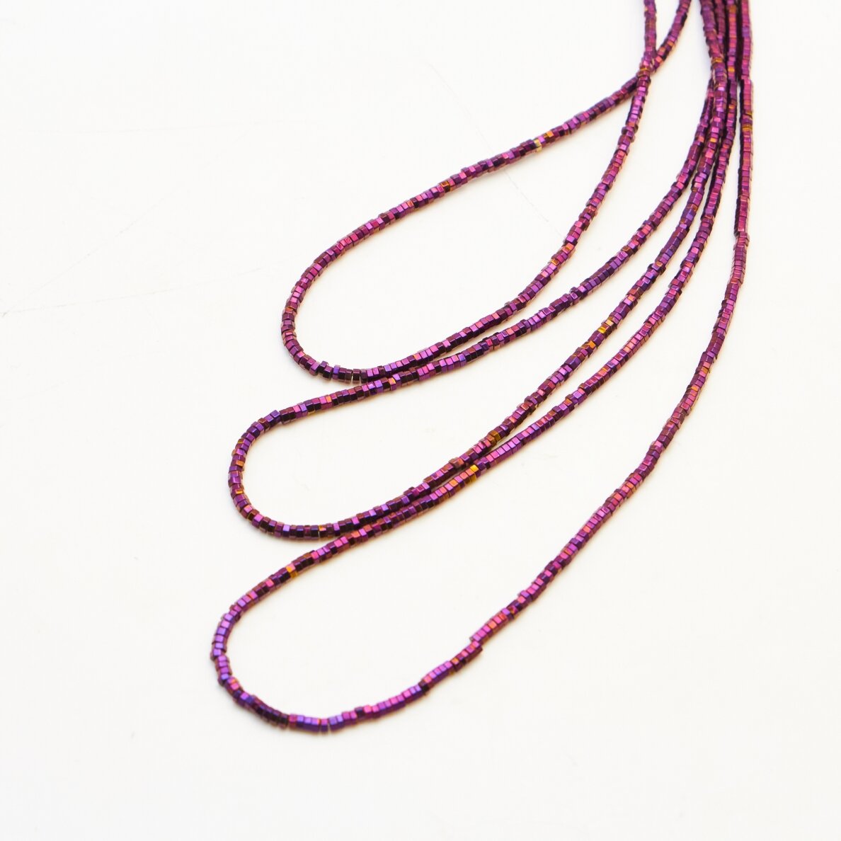 Hematite, Reconstituted, Hexagon Rondelle Bead, Purple, 39-40 cm/strand, 2x1 mm