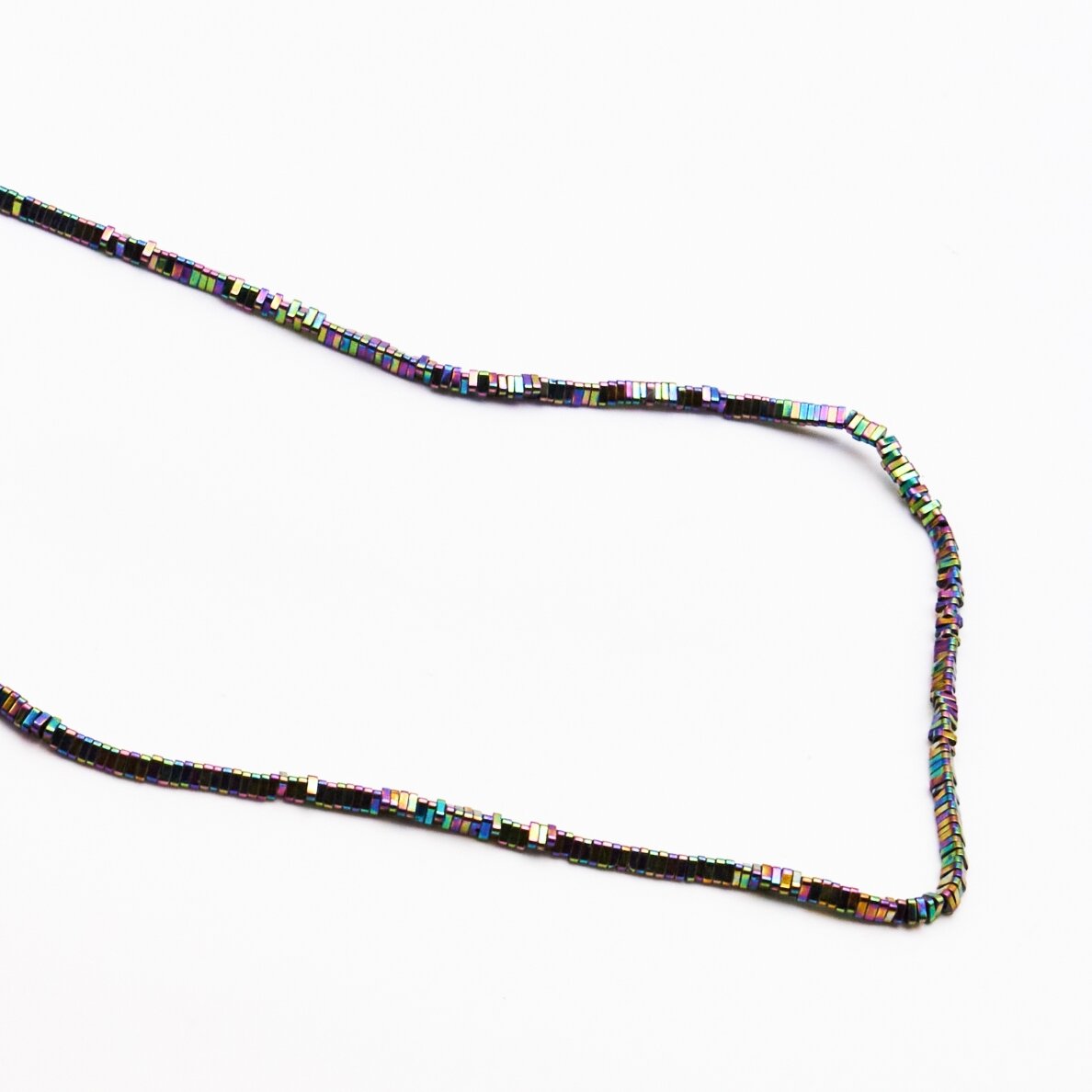 Hematyt, odzyskany, kształt trójkątny rondelle, wielokolorowy, 39-40 cm/sznur, 3x1 mm