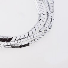 Hematyt, odzyskany, 3D kształt "V", niklu kolor, 39-40 cm/sznur, 4x4, 6x3, 8x4 mm Hematyt, odzyskany, 3D kształt "V", niklu kolor, 39-40 cm/sznur, 4x4, 6x3, 8x4 mm