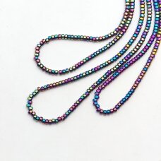 Hematyt, odzyskany, kształt rondelle, wielokolorowy, 39-40 cm/sznur, 3x2 mm Hematyt, odzyskany, kształt rondelle, wielokolorowy, 39-40 cm/sznur, 3x2 mm