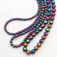Hematyt, odzyskany, kształt okrągły, wielokolorowy, 39-40 cm/sznur, 1.5 mm Hematyt, odzyskany, kształt okrągły, wielokolorowy, 39-40 cm/sznur, 1.5 mm