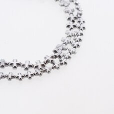 Hematyt, odzyskany, fasetowany kształt krzyża, niklu kolor, 39-40 cm/sznur, 6x6, 8x8 mm Hematyt, odzyskany, fasetowany kształt krzyża, niklu kolor, 39-40 cm/sznur, 6x6, 8x8 mm