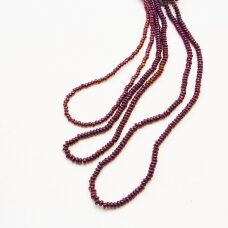 Hematyt, odzyskany, fasetowany, kształt rondelle, liliowy kolor, 39-40 cm/sznur, 3x2 mm Hematyt, odzyskany, fasetowany, kształt rondelle, liliowy kolor, 39-40 cm/sznur, 3x2 mm