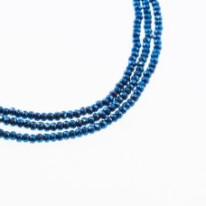 Hematite, Reconstituted, Faceted Abacus Rondelle Bead, Blue, 39-40 cm/strand, 3x2, 4x2, 4x3, 6x3, 6x4, 8x3, 8x6, 10x3, 10x6 mm