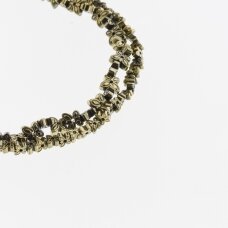 Hematite, Reconstituted, Butterfly Bead, Two Ways Drilled, Khaki Gold, 39-40 cm/strand, 4x2, 6x3 mm