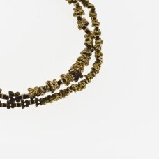 Hematite, Reconstituted, Butterfly Bead, Two Ways Drilled, Brown, 39-40 cm/strand, 4x2 mm