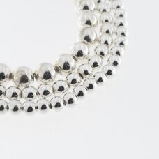 Hematyt, odzyskany, galwanizowany, kształt okrągły, srebrny kolor, 39-40 cm/sznur, 1.5 mm Hematyt, odzyskany, galwanizowany, kształt okrągły, srebrny kolor, 39-40 cm/sznur, 1.5 mm