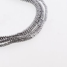 Hematyt, odzyskany, kształt kwiatu rondelle, niklu kolor, 39-40 cm/sznur, 3x2, 4x2, 6x2 mm Hematyt, odzyskany, kształt kwiatu rondelle, niklu kolor, 39-40 cm/sznur, 3x2, 4x2, 6x2 mm