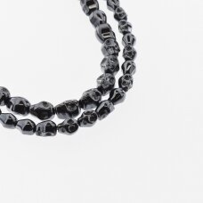Hematite, Reconstituted, Scull Bead, Black, 39-40 cm/strand, 4x6 mm