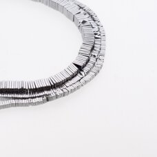Hematyt, odzyskany, kształt kwadratu rondelle, niklu kolor, 39-40 cm/sznur, 2x1, 3x1, 4x1, 6x1 mm Hematyt, odzyskany, kształt kwadratu rondelle, niklu kolor, 39-40 cm/sznur, 2x1, 3x1, 4x1, 6x1 mm