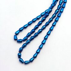 Hematyt, odzyskany, kształt kropli, niebieski kolor, 39-40 cm/sznur, 5x8 mm Hematyt, odzyskany, kształt kropli, niebieski kolor, 39-40 cm/sznur, 5x8 mm