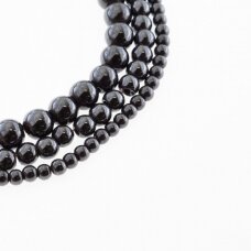 Hematite, Reconstituted, Magnetic, Round Bead, Black, 39-40 cm/strand, 4, 6, 8, 10, 12 mm