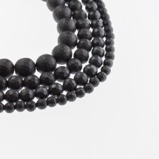 Hematyt, odzyskany, matowy, 96-fasetowany, kształt okrągły, czarny kolor, 39-40 cm/sznur, 6, 8, 10, 12, 14 mm Hematyt, odzyskany, matowy, 96-fasetowany, kształt okrągły, czarny kolor, 39-40 cm/sznur, 6, 8, 10, 12, 14 mm