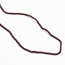 Hematyt, odzyskany, matowy, kształt sześcianu, liliowy kolor, 39-40 cm/sznur, 1 mm