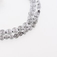 Hematyt, odzyskany, kształt róży, niklu kolor, 39-40 cm/sznur, 6, 8, 10 mm Hematyt, odzyskany, kształt róży, niklu kolor, 39-40 cm/sznur, 6, 8, 10 mm
