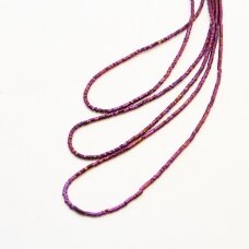 Hematyt, odzyskany, kształt sześciokątny rondelle, liliowy kolor, 39-40 cm/sznur, 2x1 mm
