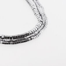 Hematyt, odzyskany, kształt sześciokątny rondelle, niklu kolor, 39-40 cm/sznur, 2x1, 3x1, 3x2, 4x1, 5x1, 6x2, 6x3 mm Hematyt, odzyskany, kształt sześciokątny rondelle, niklu kolor, 39-40 cm/sznur, 2x1, 3x1, 3x2, 4x1, 5x1, 6x2, 6x3 mm