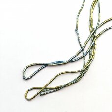 Hematyt, odzyskany, kształt rurki, zielony kolor, 39-40 cm/sznur, 1x2 mm Hematyt, odzyskany, kształt rurki, zielony kolor, 39-40 cm/sznur, 1x2 mm