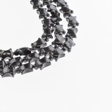 Hematite, Reconstituted, Turtle Bead, Black, 39-40 cm/strand, 10x14 mm