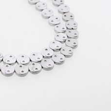 Hematyt, odzyskany, kształt symbolu yn-Yang, niklu kolor, 39-40 cm/sznur, 10 mm Hematyt, odzyskany, kształt symbolu yn-Yang, niklu kolor, 39-40 cm/sznur, 10 mm