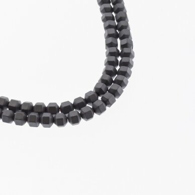 Hematitas, regeneruotas, matinis, briaunuotas, volelio forma, juoda spalva, 39-40 cm/gija, 2, 3, 4 mm Hematitas, regeneruotas, matinis, briaunuotas, volelio forma, juoda spalva, 39-40 cm/gija, 2, 3, 4 mm